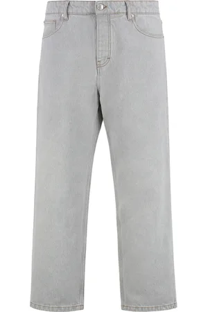 Ami Jeans, Herr, W33, Bomull, Straight-leg jeans med kontrastsömnad