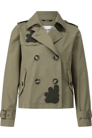 Bazar Deluxe Jacka, Dam, 3Xs, Kort pärlbroderad trenchcoat