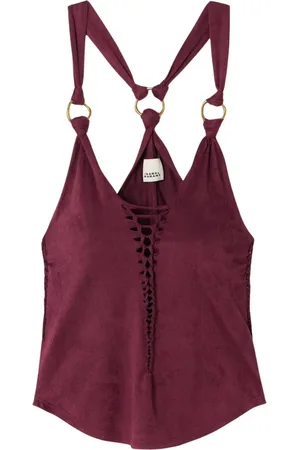 Isabel Marant Topp, Dam, S, Polyester, Burgundy Top Ht0651Fac2K01I