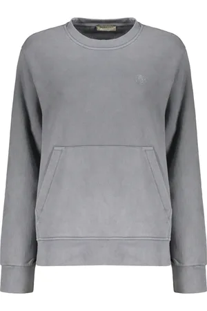 HERNO Sweatshirts & Hoodies, Dam, S, Bomull, Broderad bomullssweatshirt med ribbade kanter