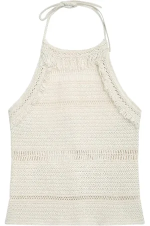 Isabel Marant Topp, Dam, S, Bomull, Ecru Bomullstopp