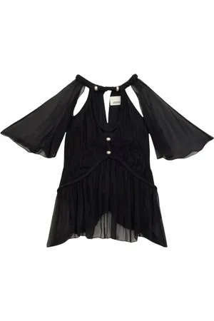 Isabel Marant Blusar & Skjortor , Dam, S, Silke Svart Topp