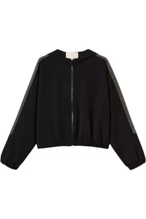 Twin-Set Sweatshirts & Hoodies, Dam, S, Svarta Rockar för Kvinnor