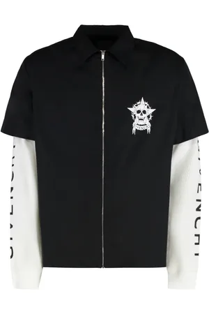 Givenchy Jacka, Herr, L, Bomull, Bomullsöverskjorta med ribbade muddar