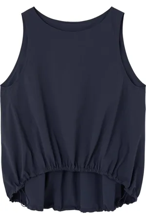 HERNO Topp, Dam, XS, Marinblå Top med Vingsleeves