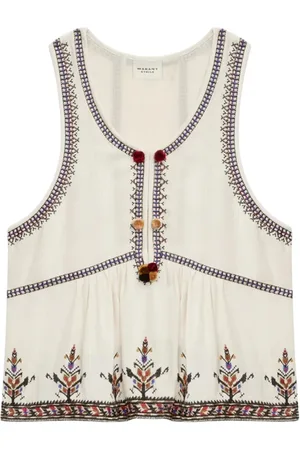 Isabel Marant Topp, Dam, M, Ecru Viskostopp