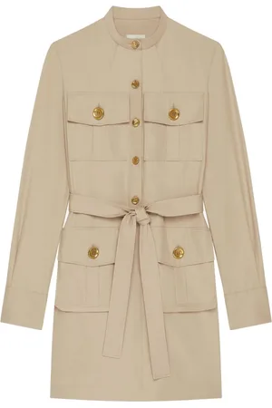 Givenchy Klänning, Dam, S, Bomull, Bomull Militärklänning med Mandarin Krage