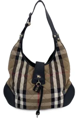 Burberry Pre-owned, Dam, ONE Size, Nylon, Pre-owned Laeder axelremsvskor
