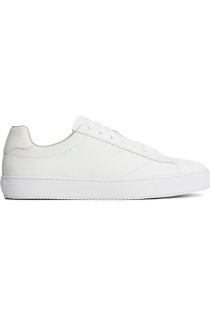 Tommy Hilfiger Skor, Herr, 44 EU, Läder, Vita Läder Cupsole Sneakers