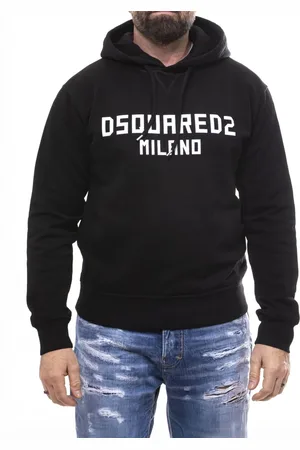 Dsquared2 Sweatshirts & Hoodies, Herr, M, Svart och vit sweatshirt för män