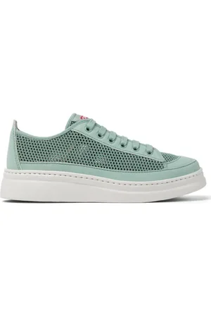 Camper Skor, Dam, 39 EU, Läder, Grön Runner Up Sneakers