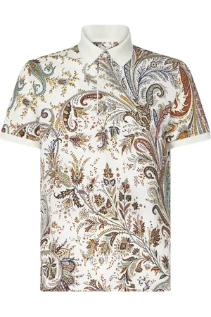 Etro Topp, Herr, 2Xl, Bomull, Pikétröja med paisleymönster