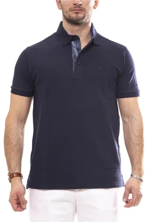 Etro Topp, Herr, S, Marinblå Polo Tröja Rome Stil