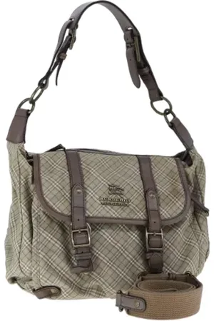 Burberry Pre-owned, Dam, ONE Size, Pre-owned Canvas axelremsvskor