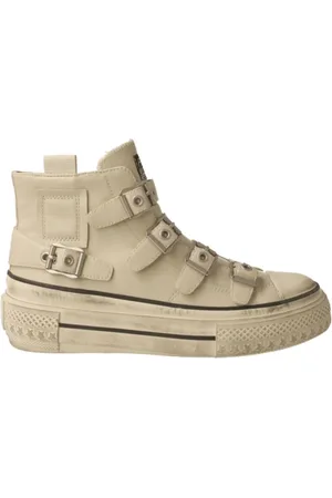 Ash Skor, Dam, 36 EU, Läder, Regnbåge Ben High-Top Dam Sneakers