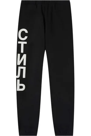 Heron Preston Byxor, Herr, M, Bomull, Ctnmb Logo Joggers Sweatpants Svart Bomull