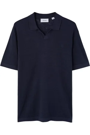 Les Deux Topp, Herr, XL, Linne, Blå Linne Polo Tröja