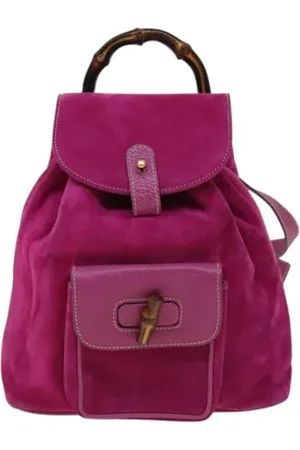 Gucci Pre-owned, Dam, ONE Size, Mocka, Pre-owned Mocka ryggsckar