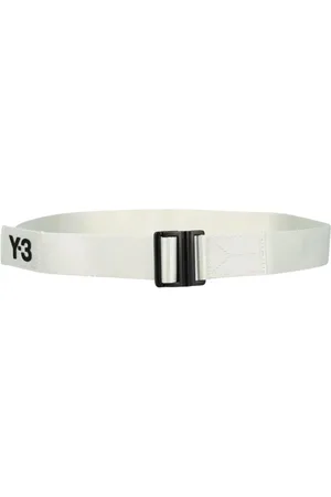 Y-3 Accessoarer, Herr, L, Minimalistiskt Vitt Bälte med Spänne