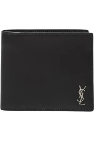 Saint Laurent Accessoarer, Herr, ONE Size, Läder, Herr Svart Läder Plånbok