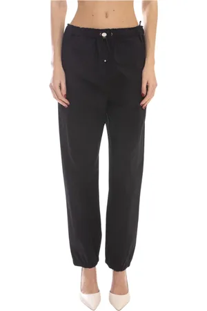 Moschino Byxor, Dam, XS, Bomull, Svarta Tekniska Bomullsbyxor Dam