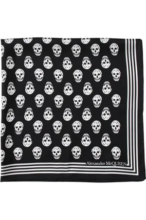 Alexander McQueen Accessoarer, Herr, ONE Size, Sidenscarf med skalletryck