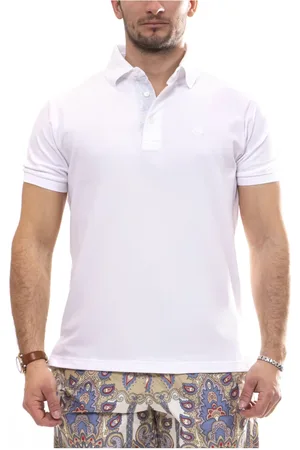 Etro Topp, Herr, S, Vit Polo Tröja Romstil