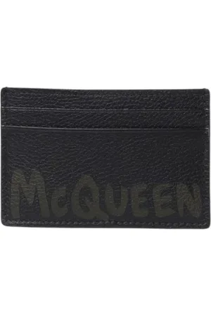 Alexander McQueen Accessoarer, Herr, ONE Size, Läder, Svart Läderkorthållare Plånbok