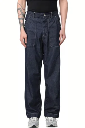 C.P. Company Jeans, Herr, XL, Bomull, Blå Straight Leg Jeans
