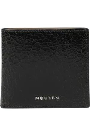 Alexander McQueen Accessoarer, Herr, ONE Size, Läder, Svart Läder Bifold Plånbok