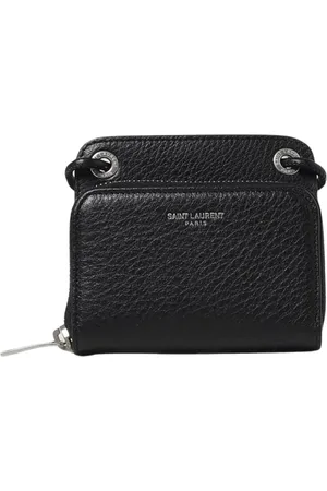 Saint Laurent Accessoarer, Herr, ONE Size, Läder, Kompakt Läder Dragkedja Plånbok