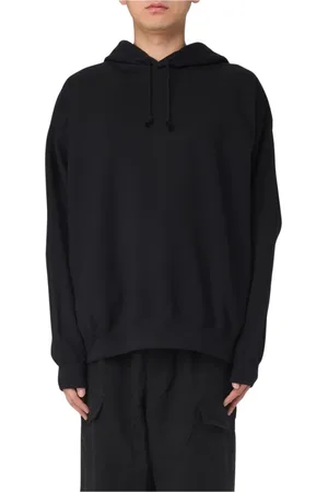 Y-3 Sweatshirts & Hoodies, Herr, S, Bomull, Svart Minimalistisk Sweatshirt Avslappnad Passform