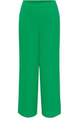 ONLY Byxor, Dam, M, Grön Viskos Loose Fit Byxor