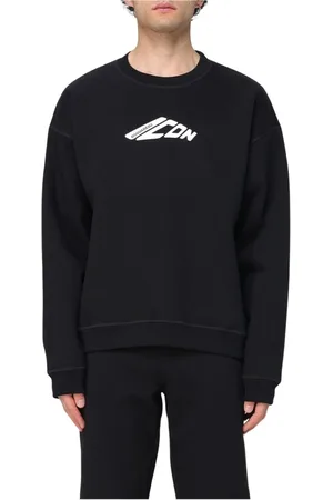 Dsquared2 Sweatshirts & Hoodies, Herr, M, Bomull, Svart Icon Crew Neck Sweatshirt
