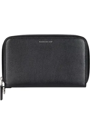 Givenchy Accessoarer, Herr, ONE Size, Läder, Svart Läder Dragkedja Plånbok