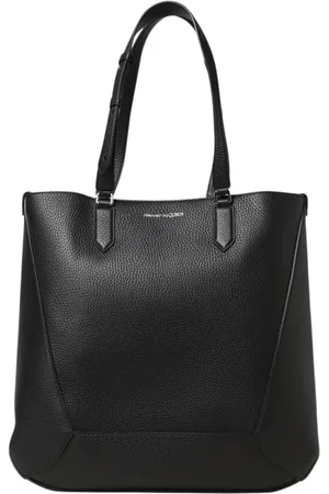 Alexander McQueen Väska, Herr, ONE Size, Läder, Svart Läder Strukturerad Handväska
