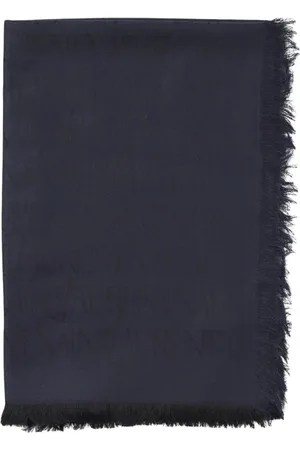 Saint Laurent Accessoarer, Herr, ONE Size, Lyxigt Jacquard Logo Sjal