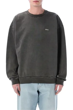 Obey Sweatshirts & Hoodies, Herr, L, Minimalistisk Grafisk Sweatshirt