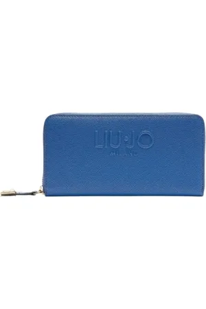 Liu Jo Accessoarer, Dam, ONE Size, Blå Zip Around Plånbok Korthållare