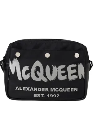 Alexander McQueen Väska, Herr, ONE Size, Läder, Graffiti Logo Crossbody Väska