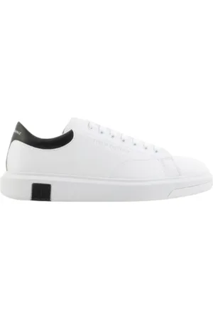 Armani Exchange Skor, Herr, 45 EU, Läder, Vita Läder Venice Sneakers