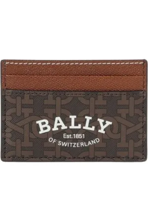 Bally Accessoarer, Herr, ONE Size, Läder, Brun Läderkorthållare