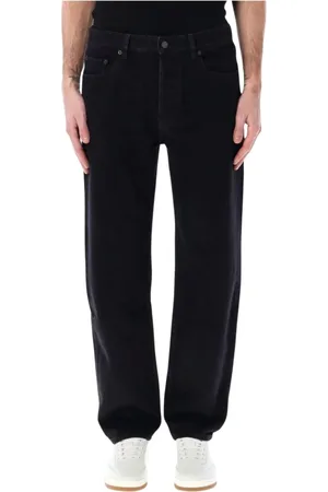 Saint Laurent Jeans, Herr, W30, Bomull, Marinblå Slim-Fit Straight Leg Jeans