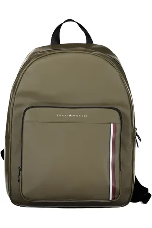 Tommy Hilfiger Väska, Herr, ONE Size, Grön Laptop Ryggsäck med Justerbara Remmar