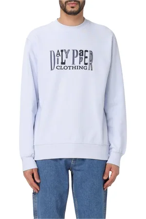 Daily paper Sweatshirts & Hoodies, Herr, L, Bomull, Blå Crewneck Sweatshirt Stilren Bekväm