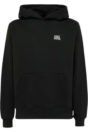 Daily paper Sweatshirts & Hoodies, Herr, S, Bomull, Ensfärgad bomullshoodie med logotryck