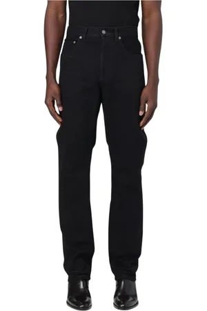 Saint Laurent Jeans, Herr, W32, Denim, Svarta Straight Leg Jeans