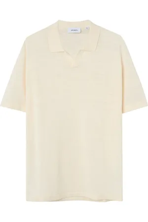 Les Deux Topp, Herr, S, Bomull, Vit Polo T-shirt Enmanuel