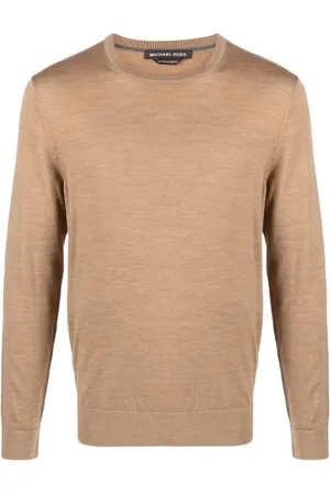 Michael Kors Stickade tröjor & koftor, Herr, S, Merino Tröja i Klassisk Stil