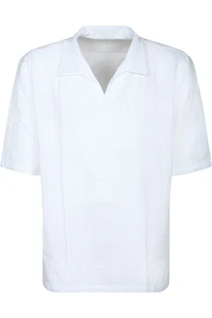 OFFICINE GENERALE Topp, Herr, M, Vit Randig Polotröja
